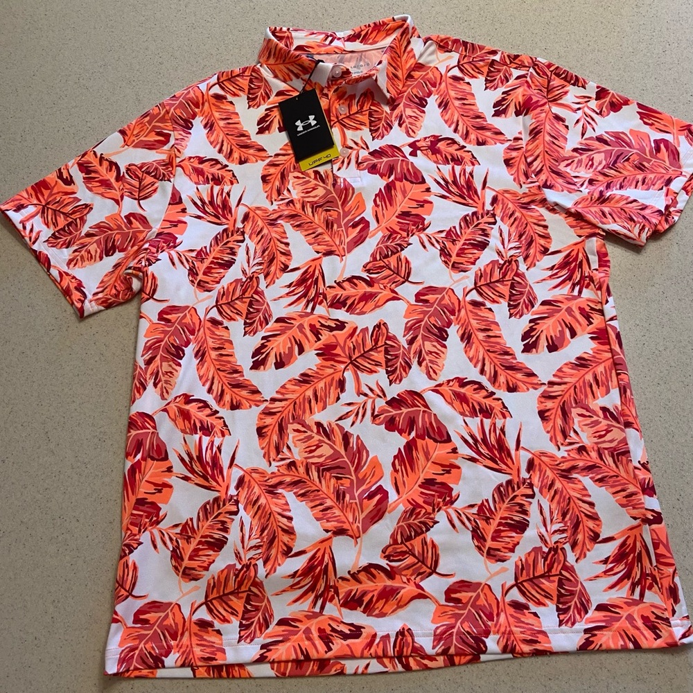 UNDER ARMOUR Golf Playoff Polo 2.0 UPF 40 Men’s Large Loose Fit NWT
